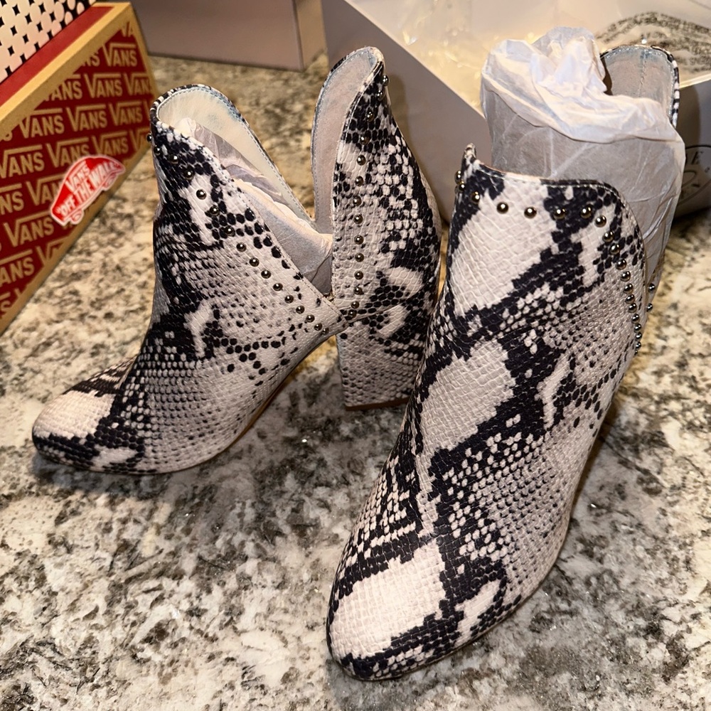 Steve Madden snakeskin booties